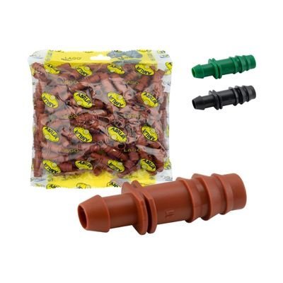 Toma normal acetal ø 12 negra bolsa 100unds